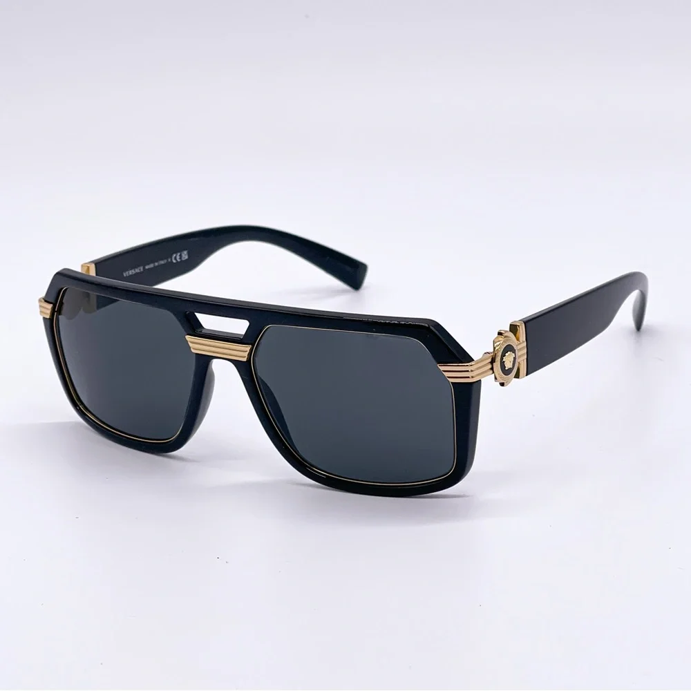NEW VERSACE VE4399 GB1/87 MEN BLACK SQUARE SUNGLASSES VERSACE MOD 4399